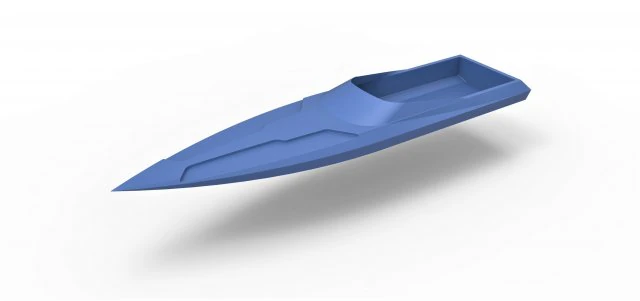 Model speed boat hull scale 1 to 24 3D Print Model .c4d .max .obj .3ds .fbx .stl .blend 