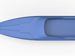 Model speed boat hull scale 1 to 24 3D प्रिंट मॉडल