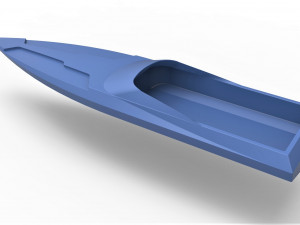 Model speed boat hull scale 1 to 24 3D प्रिंट मॉडल