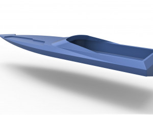 Model speed boat hull scale 1 to 24 3D प्रिंट मॉडल