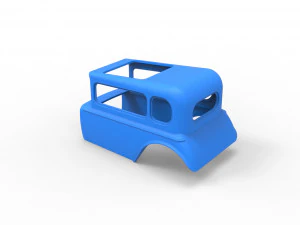 Shell model for hot rod mud dragster scale 1 to 12 3D Print Model