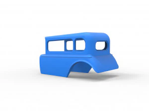 Shell model for hot rod mud dragster scale 1 to 12 3D Print Model