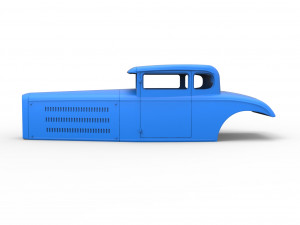 Shell model for hot rod scale 1 to 24 3D Print Model