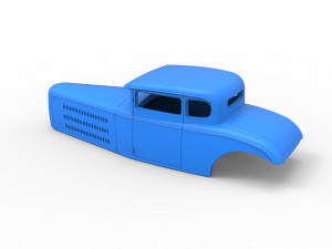 Shell model for hot rod scale 1 to 24 3D Print Model