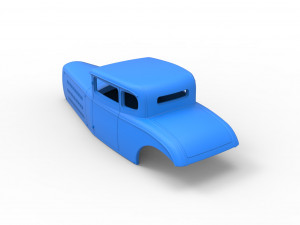 Shell model for hot rod scale 1 to 24 3D Print Model