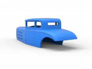 Shell model for hot rod scale 1 to 24 3D Print Model