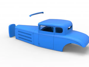 Shell model for hot rod scale 1 to 24 3D Print Model