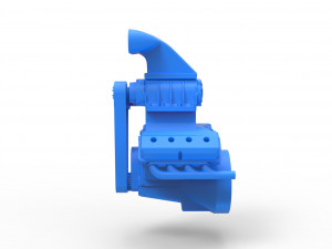 Engine V8 scale 1 to 24 3D Print Model