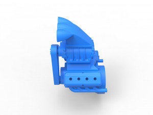 Engine V8 scale 1 to 24 3D Print Model