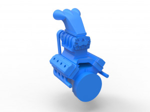 Engine V8 scale 1 to 24 3D Print Model