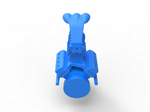 Engine V8 scale 1 to 24 3D Print Model