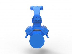 Engine V8 scale 1 to 24 3D Print Model