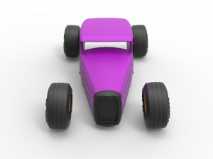 Shell and wheels for hot rod scale 1 to 24 Model Cetak 3D