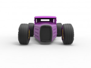 Shell and wheels for hot rod scale 1 to 24 Model Cetak 3D