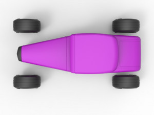 Shell and wheels for hot rod scale 1 to 24 Model Cetak 3D