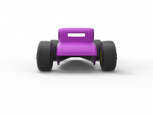 Shell and wheels for hot rod scale 1 to 24 Model Cetak 3D