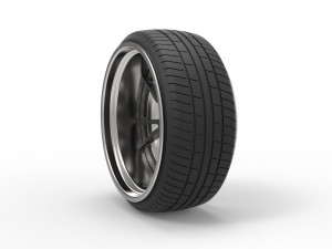 Wheel for stance car 3D Model