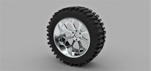 Offroad wheel for lifted trucks 3D Model .c4d .max .obj .3ds .fbx .stl .blend 