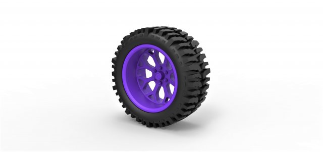 Offroad wheel for lifted trucks Modèles 3D en vedette .c4d .max .obj .3ds .fbx .stl .blend 