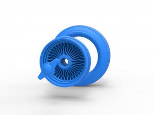 Wire wheel from lowrider scale 1 to 10 3D Print Model