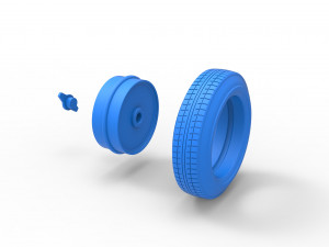 Wire wheel from lowrider scale 1 to 10 3D Print Model