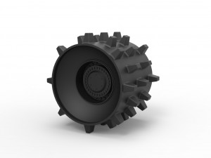 Compactor wheel 3D Print Model