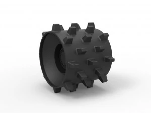 Compactor wheel 3D Print Model
