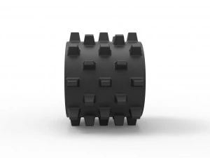 Compactor wheel 3D Print Model