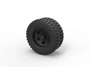 Double wheel from old truck 3D Print Model