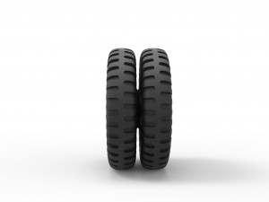 Double wheel from old truck 3D Baskı Modeli