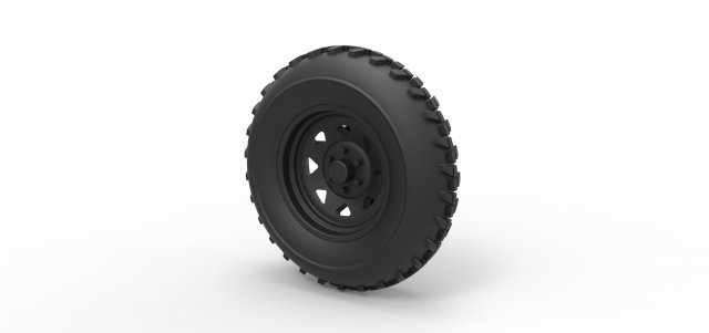 Front wheel for dune buggy 2 3D 打印模型 .c4d .max .obj .3ds .fbx .stl .blend 