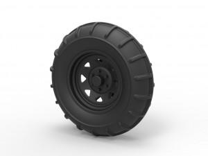 Front wheel from dirt dragster 3Dプリントモデル