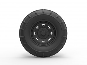 Front wheel from dirt dragster 3Dプリントモデル