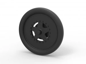 Front wheel from dragster 3D Print Model