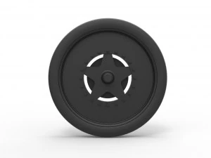 Front wheel from dragster 3D Print Model