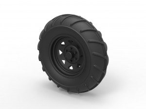 Front wheel from mud dragster 3Dプリントモデル