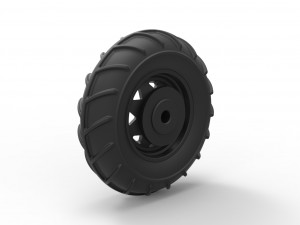 Front wheel from mud dragster 3D Baskı Modeli