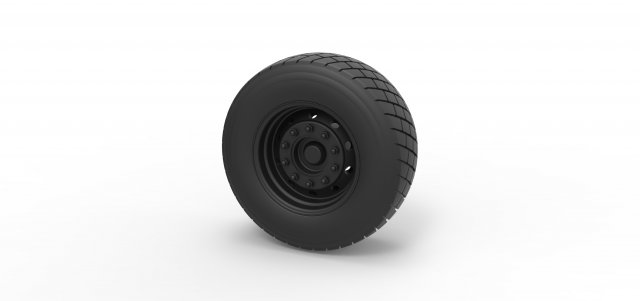 Front wheel from truck Modèles 3D en vedette .c4d .max .obj .3ds .fbx .stl .blend 