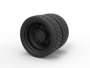Low profile double wheel 3D प्रिंट मॉडल