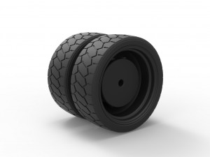 Low profile double wheel 3D 프린트 모델