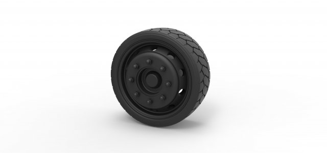 Low profile wheel 3D Print Model .c4d .max .obj .3ds .fbx .stl .blend 