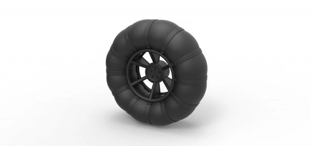 Low-pressure wheel 3D Print Model .c4d .max .obj .3ds .fbx .stl .blend 