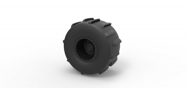 Mud wheel 3D Print Model .c4d .max .obj .3ds .fbx .stl .blend