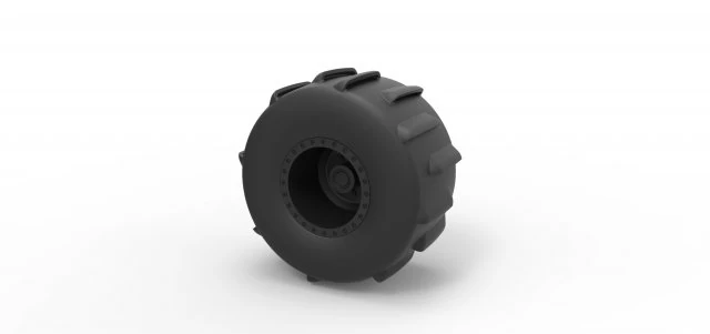 Mud wheel 3D Print Model .c4d .max .obj .3ds .fbx .stl .blend