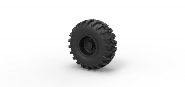 Offroad wheel 7 3D Print Model .c4d .max .obj .3ds .fbx .stl .blend 