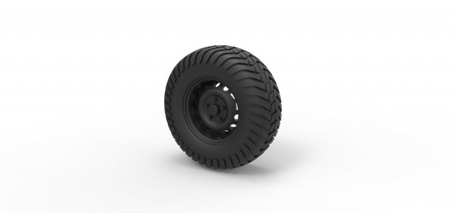 Offroad wheel 8 3D-Druckmodell .c4d .max .obj .3ds .fbx .stl .blend 