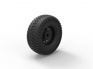 Offroad wheel 8 3D-Druckmodell