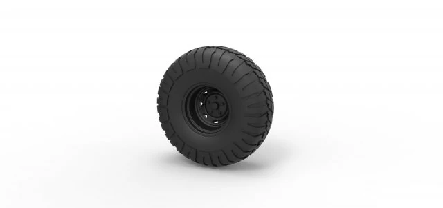 Offroad wheel 9 3D Print Model .c4d .max .obj .3ds .fbx .stl .blend 
