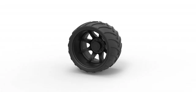 Offroad wheel 13 3D Print Model .c4d .max .obj .3ds .fbx .stl .blend 