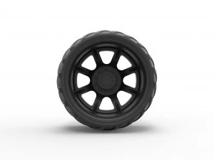 Offroad wheel 13 3D Print Model